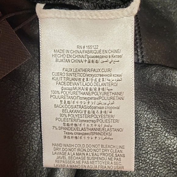 BCBG MaxAzria Faux Leather Black Pants Wide Leg Flair Size Medium Side Zipper - Picture 10 of 11